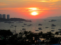 Sunset at Pattaya Bay Thailand