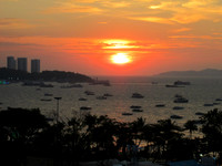 Sunset at Pattaya Bay Thailand - 2