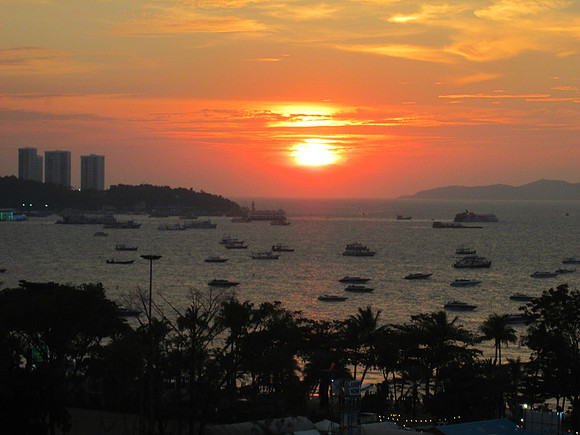 Sunset at Pattaya Bay Thailand - 2