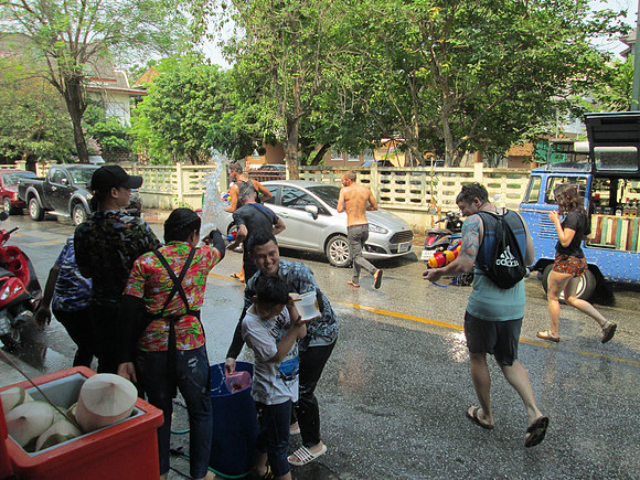 Songkran Water Festival in Chiang Mai, Thailand 1