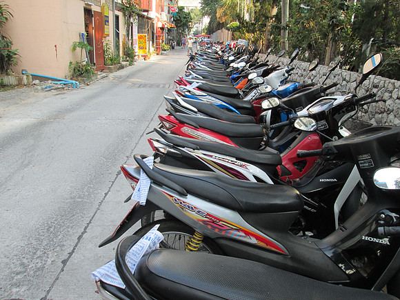 Motorbikes in Pattaya Thailand